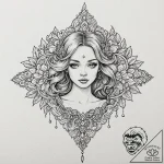 A beautiful, ornate filigree design that mimi… – tattoo sketch (№1752083662_0, 09.07.2025 17:54) — tattoovalue.net