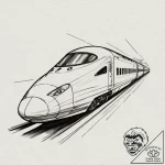 A powerful bullet train, a symbol of speed an… – tattoo sketch (№1752084724_0, 09.07.2025 18:12) — tattoovalue.net