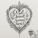 A quote “wild heart, gypsy soul”, tattoo flas… – tattoo sketch (№1752085804_0, 09.07.2025 18:30) — tattoovalue.net