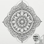 A beautiful, delicate floral pattern, peeking… – tattoo sketch (№1752086300_0, 09.07.2025 18:38) — tattoovalue.net