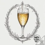 A single, perfect, glistening drop of expensi… – tattoo sketch (№1752087311_0, 09.07.2025 18:55) — tattoovalue.net