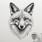 A beautiful, realistic black fox, with silver… – tattoo sketch (№1752087395_0, 09.07.2025 18:56) — tattoovalue.net