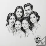 A beautiful, detailed drawing of a family por… – tattoo sketch (№1752088480_0, 09.07.2025 19:14) — tattoovalue.net