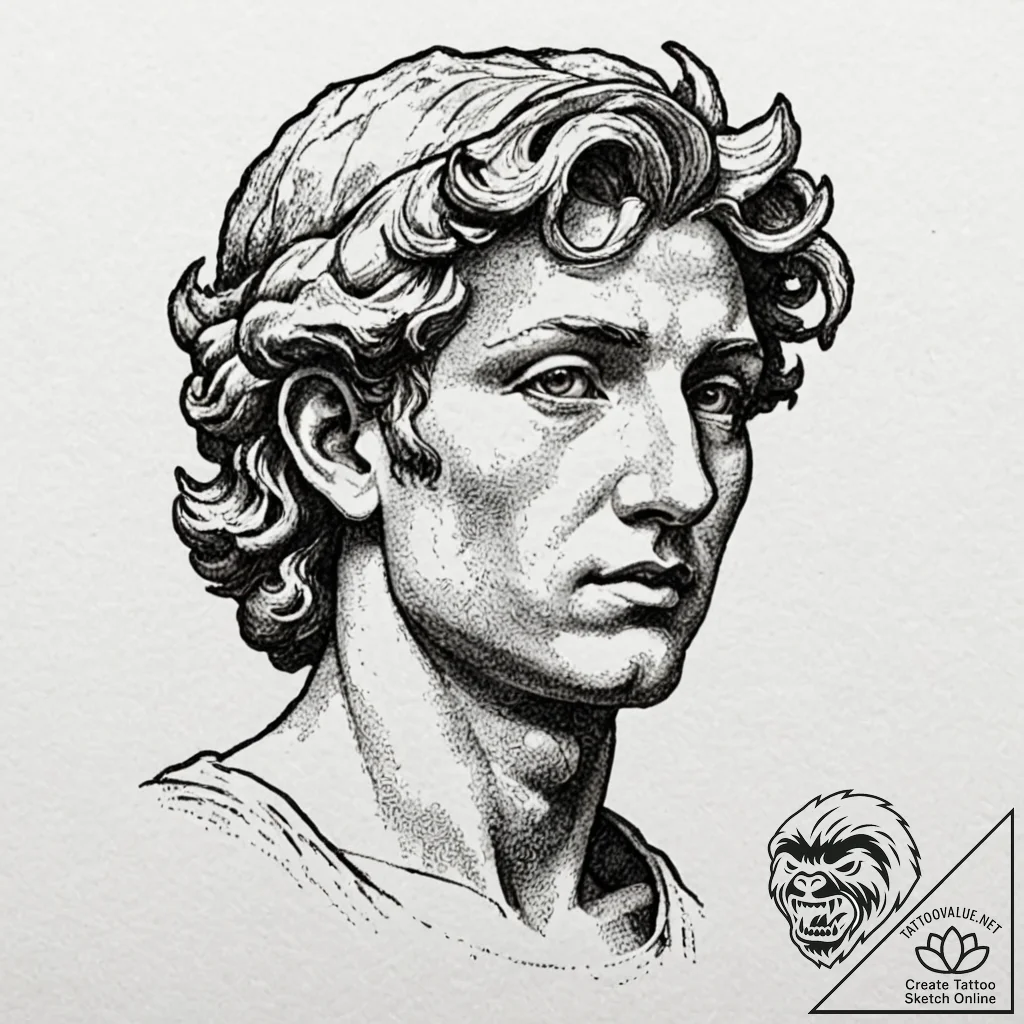 A beautiful, detailed drawing of a classic sc... - tattoo sketch (№1752088817_0, 09.07.2025 19:20) — tattoovalue.net