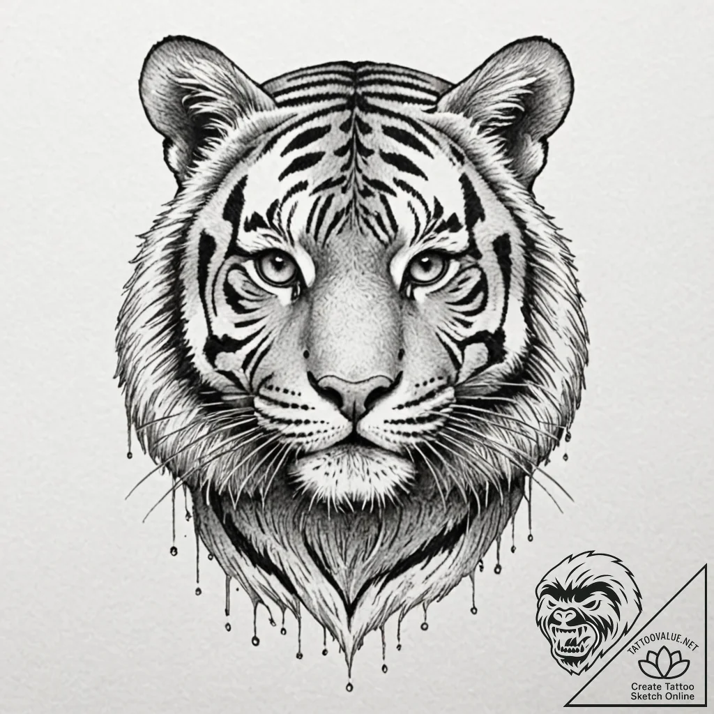 A beautiful woman with her skin patterned lik... - tattoo sketch (№1752088901_0, 09.07.2025 19:21) — tattoovalue.net