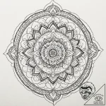 A beautiful, delicate pattern of flowing, sil… – tattoo sketch (№1752089070_0, 09.07.2025 19:24) — tattoovalue.net