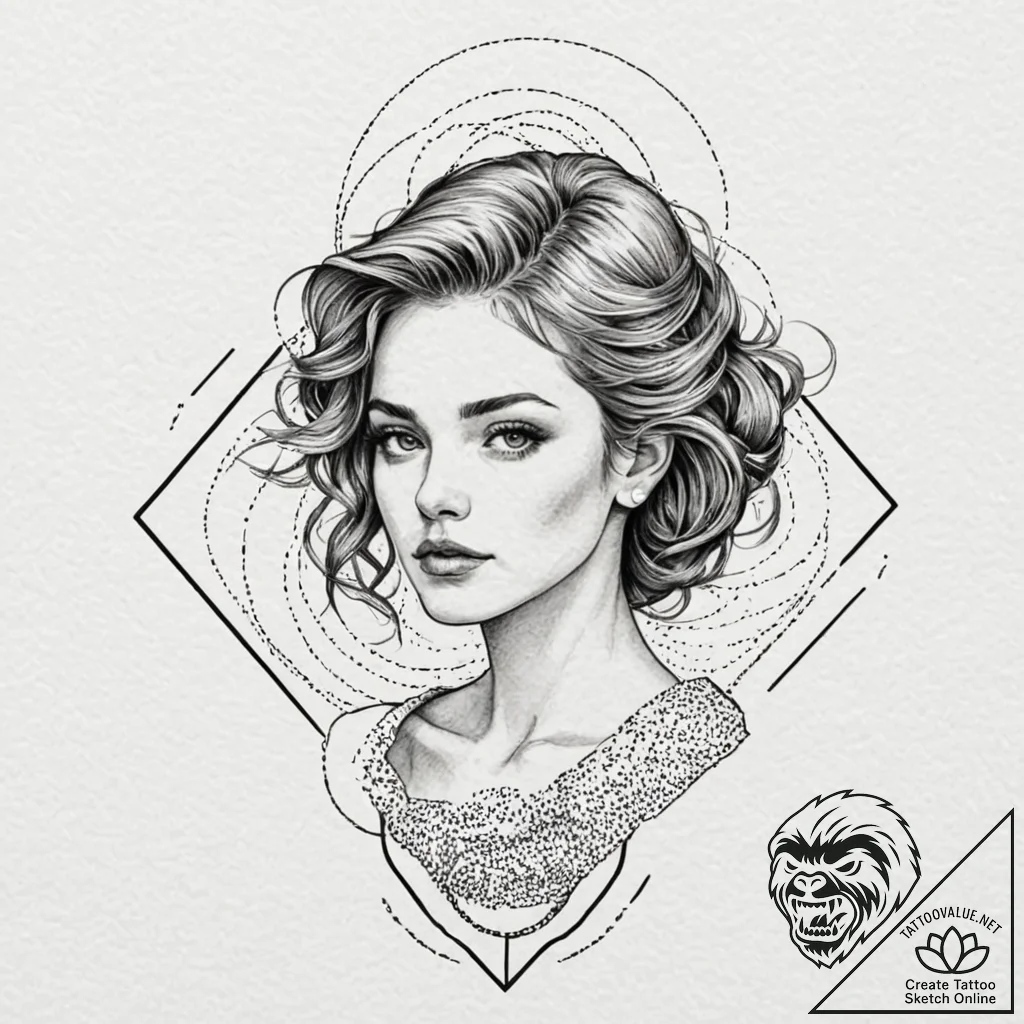 A phrase "a storm of a woman", tattoo line ar... - tattoo sketch (№1752092187_0, 09.07.2025 20:16) — tattoovalue.net