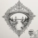 A beautiful, strong bridge, connecting two sh… – tattoo sketch (№1752092437_0, 09.07.2025 20:20) — tattoovalue.net