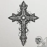 A single, perfect keyhole, without a key, art… – tattoo sketch (№1752092521_0, 09.07.2025 20:22) — tattoovalue.net