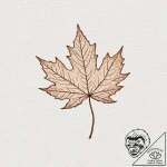 A single, perfect maple leaf in autumn, its c… – tattoo sketch (№1752094319_0, 09.07.2025 20:51) — tattoovalue.net