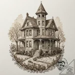 A person, building a home for someone else, t… – tattoo sketch (№1752094747_0, 09.07.2025 20:59) — tattoovalue.net