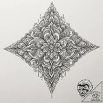 A single, perfect, polished silver cutlery pi… – tattoo sketch (№1752095506_0, 09.07.2025 21:11) — tattoovalue.net