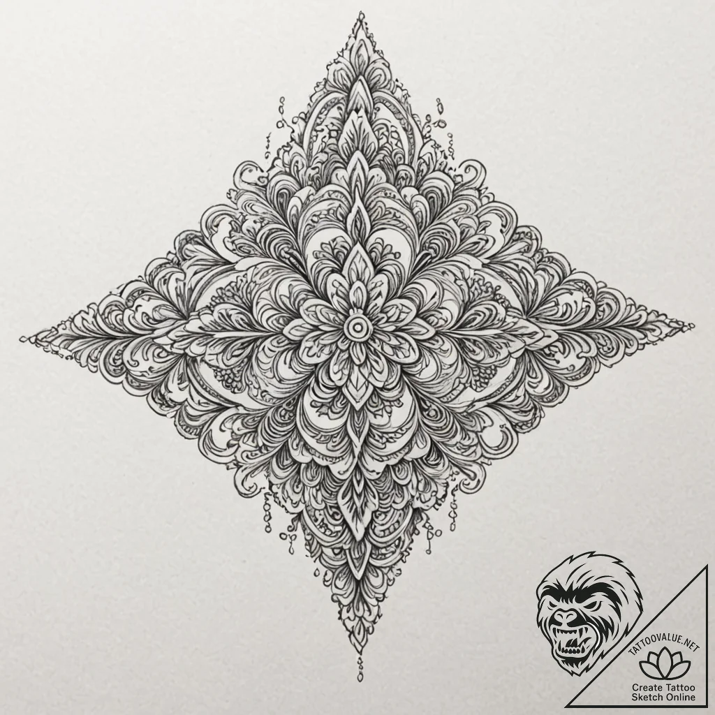 A single, perfect, polished silver cutlery pi... - tattoo sketch (№1752095506_0, 09.07.2025 21:11) — tattoovalue.net