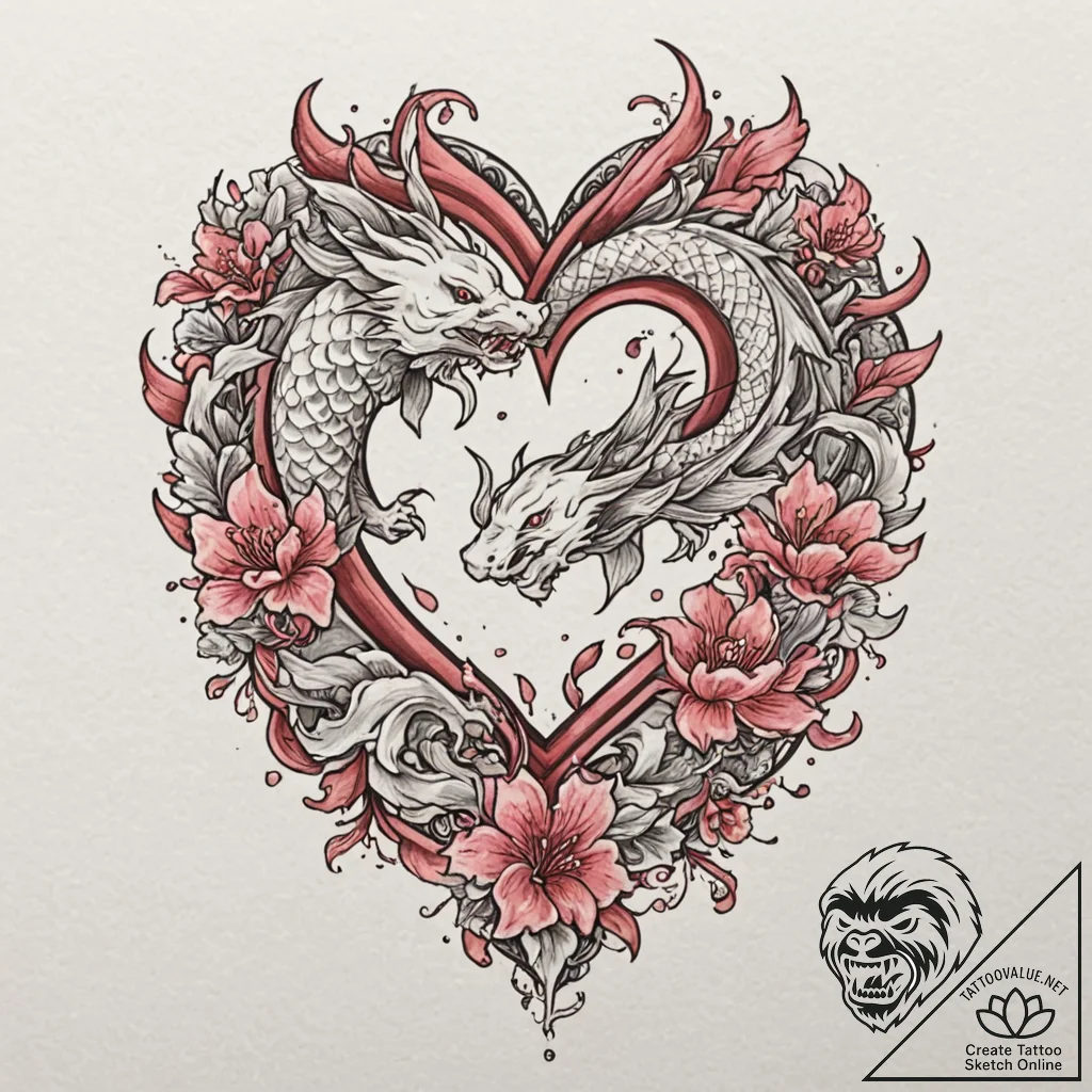 A human heart, but it's an abstract explosion... - tattoo sketch (№1752095590_0, 09.07.2025 21:13) — tattoovalue.net