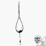 A realistic drop of black ink, suspended as i… – tattoo sketch (№1752095758_0, 09.07.2025 21:15) — tattoovalue.net