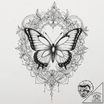 A beautiful, realistic butterfly, but its win… – tattoo sketch (№1752097547_0, 09.07.2025 21:45) — tattoovalue.net