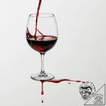 A single, perfect drop of red wine, as if spi… – tattoo sketch (№1752097889_0, 09.07.2025 21:51) — tattoovalue.net
