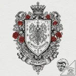 A beautiful, ornate family crest or coat of a… – tattoo sketch (№1752098146_0, 09.07.2025 21:55) — tattoovalue.net