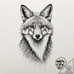 A beautiful, realistic black fox, with silver… – tattoo sketch (№1752099355_0, 09.07.2025 22:15) — tattoovalue.net