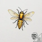 A firefly, its glow is a soft, yellow waterco… – tattoo sketch (№1752100212_0, 09.07.2025 22:30) — tattoovalue.net