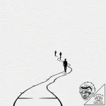 A human silhouette, taking the first step on… – tattoo sketch (№1752101505_0, 09.07.2025 22:51) — tattoovalue.net