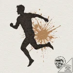A human silhouette, running towards a sunrise… – tattoo sketch (№1752102511_0, 09.07.2025 23:08) — tattoovalue.net