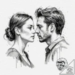 A person, listening with deep empathy to anot… – tattoo sketch (№1752102931_0, 09.07.2025 23:15) — tattoovalue.net