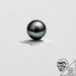 A single, perfect, glistening black pearl – tattoo sketch (№1752103016_0, 09.07.2025 23:16) — tattoovalue.net