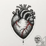 A human heart, but it is made of black, jagge… – tattoo sketch (№1752103766_0, 09.07.2025 23:29) — tattoovalue.net