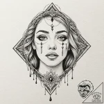 A beautiful, realistic woman’s mouth, with a… – tattoo sketch (№1752108039_0, 10.07.2025 00:40) — tattoovalue.net