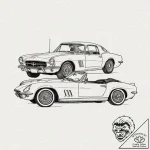 A minimalist drawing of a classic sports car’… – tattoo sketch (№1752108791_0, 10.07.2025 00:53) — tattoovalue.net