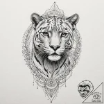 A beautiful, realistic panther, sleek and pow… – tattoo sketch (№1752109375_0, 10.07.2025 01:02) — tattoovalue.net