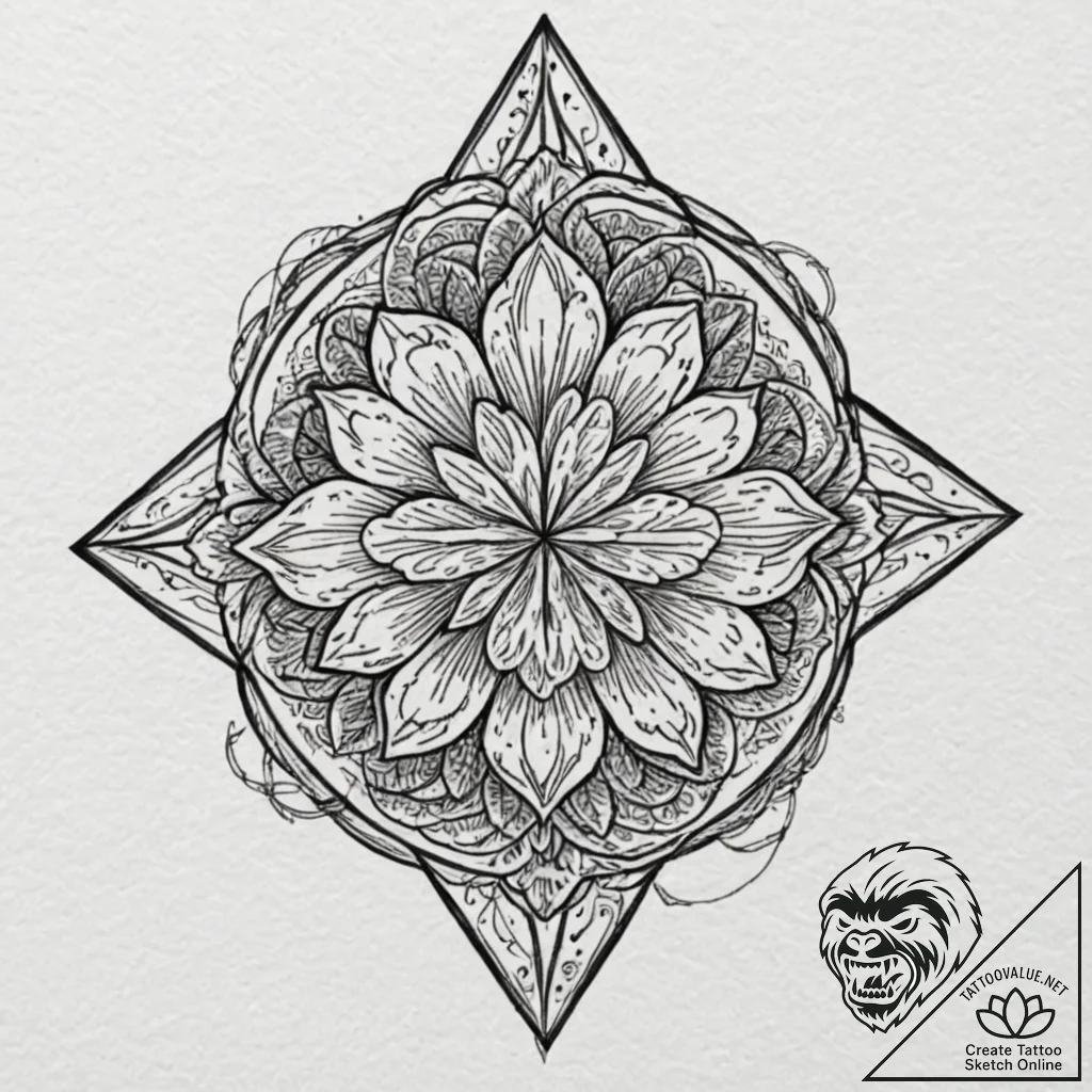 A beautiful, serene image of a mentor and a p... - tattoo sketch (№1752112125_0, 10.07.2025 01:48) — tattoovalue.net