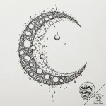 A beautiful, delicate pattern of moon phases,… – tattoo sketch (№1752112543_0, 10.07.2025 01:55) — tattoovalue.net