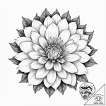 A beautiful, realistic black dahlia flower, a… – tattoo sketch (№1752114219_0, 10.07.2025 02:23) — tattoovalue.net