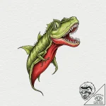 A venus flytrap, its jaws are shaped like red… – tattoo sketch (№1752115475_0, 10.07.2025 02:44) — tattoovalue.net