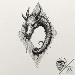 A tiny, minimalist devil’s tail, peeking out… – tattoo sketch (№1752117148_0, 10.07.2025 03:12) — tattoovalue.net