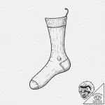 A single, lonely sock – tattoo sketch (№1752117987_0, 10.07.2025 03:26) — tattoovalue.net