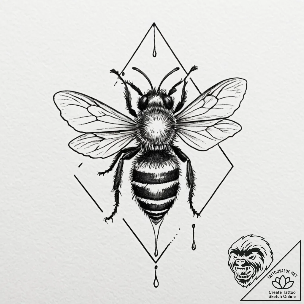 A phrase "honey-tongued and sharp-witted" - tattoo sketch (№1752118777_0, 10.07.2025 03:39) — tattoovalue.net