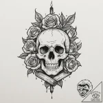 A single, burnt-out matchstick, artistic tatt… – tattoo sketch (№1752119697_0, 10.07.2025 03:54) — tattoovalue.net