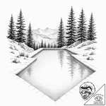 A minimalist drawing of a private infinity po… – tattoo sketch (№1752120614_0, 10.07.2025 04:10) — tattoovalue.net