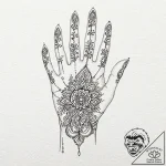 A beautiful, delicate henna-inspired pattern… – tattoo sketch (№1752120779_0, 10.07.2025 04:12) — tattoovalue.net