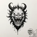 A single, black inkblot, but it is shaped lik… – tattoo sketch (№1752120865_0, 10.07.2025 04:14) — tattoovalue.net