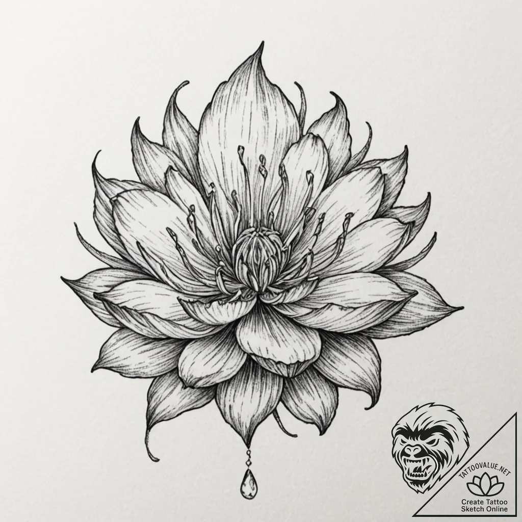 A single, perfect, polished gemstone, tattoo... - tattoo sketch (№1752121532_0, 10.07.2025 04:25) — tattoovalue.net