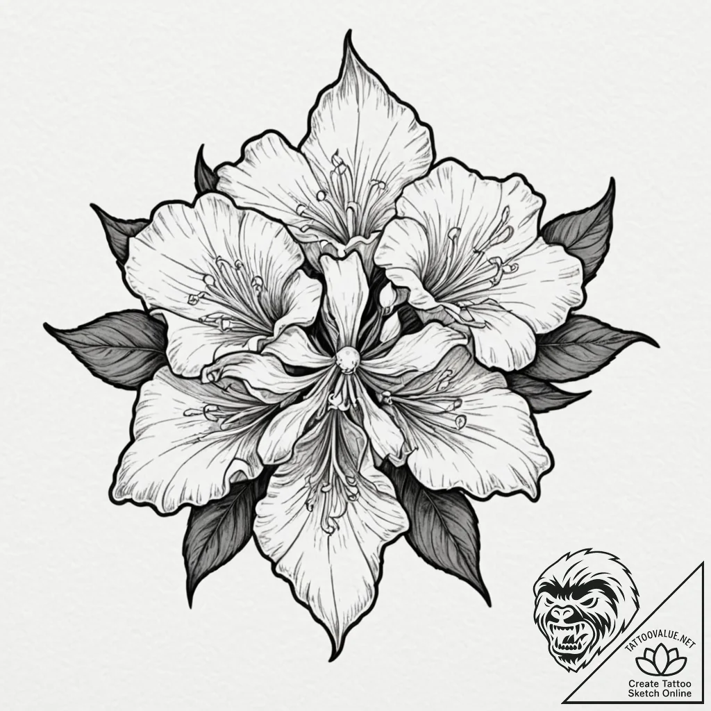 A beautiful but deadly poisonous flower, like... - tattoo sketch (№1752121784_0, 10.07.2025 04:29) — tattoovalue.net