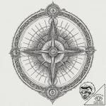 A beautiful, ornate sundial, its shadow point… – tattoo sketch (№1752122367_0, 10.07.2025 04:39) — tattoovalue.net