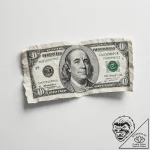 A crumpled dollar bill – tattoo sketch (№1752123470_0, 10.07.2025 04:57) — tattoovalue.net