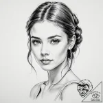 A beautiful woman whose skin is a canvas for… – tattoo sketch (№1752123552_0, 10.07.2025 04:59) — tattoovalue.net