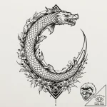A single, powerful arrow, its tip is a sharp,… – tattoo sketch (№1752124475_0, 10.07.2025 05:14) — tattoovalue.net