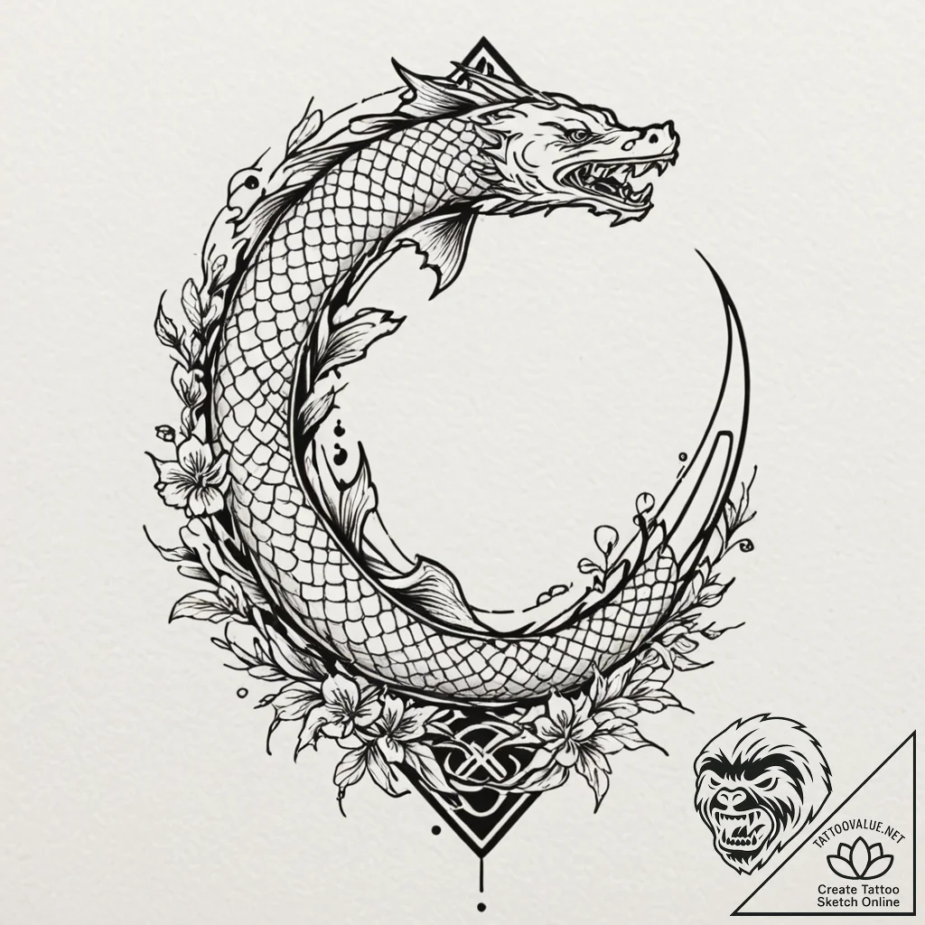 A single, powerful arrow, its tip is a sharp,... - tattoo sketch (№1752124475_0, 10.07.2025 05:14) — tattoovalue.net